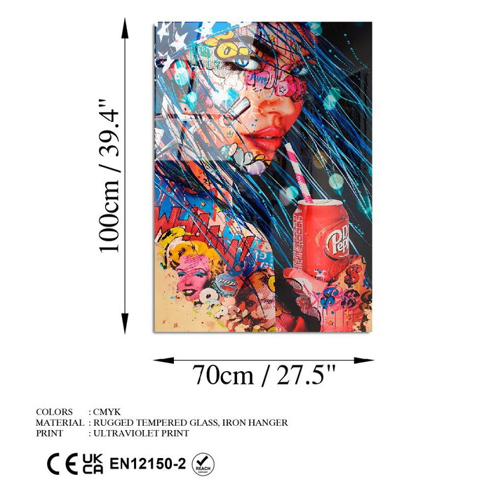 Wallity Cuadro Decorativo UV-725 Multicolor 70 x 100 cm Wallity Cuadro Decorativo UV-725 Multicolor 70 x 100 cm